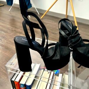 Strappy platform heels